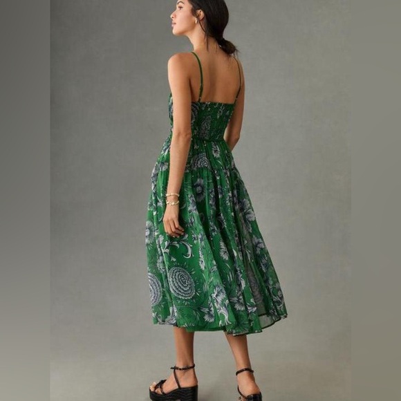 Anthropologie Green Dress - Picture 2 of 8